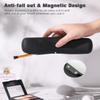 FERYES Large Travel Makeup Brush Holder, Magnetic Anti-fall Out Silicon Portable Cosmetic Face Brushes Holder, Soft and Sleek Makeup Tools Organizer for Travel- (8.27 * 2.36 * 1.57) view 3