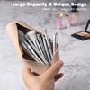 FERYES Large Travel Makeup Brush Holder, Magnetic Anti-fall Out Silicon Portable Cosmetic Face Brushes Holder, Soft and Sleek Makeup Tools Organizer for Travel- (8.27 * 2.36 * 1.57) view 2
