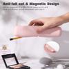 FERYES Large Travel Makeup Brush Holder, Magnetic Anti-fall Out Silicon Portable Cosmetic Face Brushes Holder, Soft and Sleek Makeup Tools Organizer for Travel- (8.27 * 2.36 * 1.57) view 3