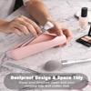 FERYES Large Travel Makeup Brush Holder, Magnetic Anti-fall Out Silicon Portable Cosmetic Face Brushes Holder, Soft and Sleek Makeup Tools Organizer for Travel- (8.27 * 2.36 * 1.57) view 4