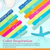 AZUREBEAUTY Dip Nails Powder Starter Kit, Hot Pink Neon Yellow Pastel Blue Green 8 Spring Summer Colors with Nail Sticks, Base Glossy Matte Top Coat Activator Liquid Set Manicure Art 30 PCS view 4