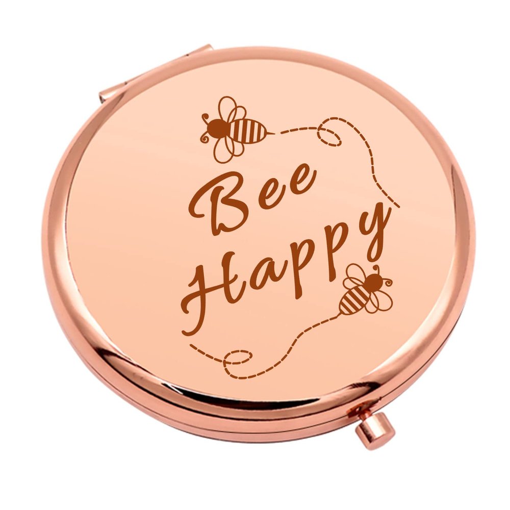 Bee Gift for Women Honey Bee Lover Gifts for Girls Inspirational Gifts Compact Makeup Mirror for Friends Bestie Sister Bee Kind Gifts Travel Makeup Mirror for Beekeeper