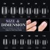 Gelike EC Extra Short Soft Gel Nail Tips Kit for Soak Off Nail Extensions,Full Cover,Square Shaped,Pre-buff PMMA Resin,Clear Ultra-Thin Design,12 Sizes,240 Pieces view 2