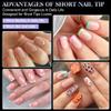 Gelike EC Extra Short Soft Gel Nail Tips Kit for Soak Off Nail Extensions,Full Cover,Square Shaped,Pre-buff PMMA Resin,Clear Ultra-Thin Design,12 Sizes,240 Pieces view 4