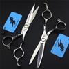 6.0" Professional Japan 440C Hair Cutting Shears, Hair Cutting Scissors Set, Barber Scissors, for Barber Or Home Use, Plus Bonus Faux Leather Case(Silver) view 2