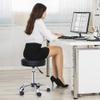Adjustable Height Rolling Salon Stool Swivel Chair Medical Office Spa Stool Soft Hydraulic Chair with Wheels, Black view 2