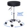 Adjustable Height Rolling Salon Stool Swivel Chair Medical Office Spa Stool Soft Hydraulic Chair with Wheels, Black view 4