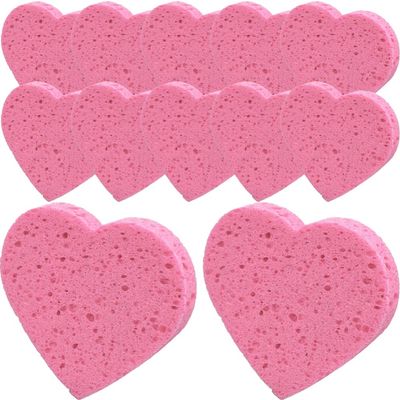 Face Cleansing Sponge, Heart Shaped Facial Sponges Compressed Face Pads for Exfoliating Washing Face (30pcs)