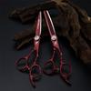 6.0" Professional Japan 440C Hair Cutting Shears, Hair Cutting Scissors Set, Barber Scissors, for Barber Or Home Use, Plus Bonus Faux Leather Case(Red) view 2