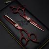 6.0" Professional Japan 440C Hair Cutting Shears, Hair Cutting Scissors Set, Barber Scissors, for Barber Or Home Use, Plus Bonus Faux Leather Case(Red) view 4