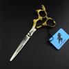 6.0" Professional Japan 440C Hair Cutting Shears, Retro Style Hair Cutting Scissors Set, Barber Scissors, for Barber Or Home Use, Plus Bonus Faux Leather Case(Gold) view 4