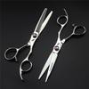 6.0" Professional Japan 440C Hair Cutting Shears, Hair Cutting Scissors Set, Barber Scissors, for Barber Or Home Use, Plus Bonus Faux Leather Case view 3