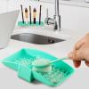 Portable Textured Brush Cleaner Cleansing Palette Silicone Mat with Brush Holder Set Washing Tool Brush Scrubber for Removing Oil & Impurities from Brush Bristles,Mess Free, Cruelty Free,Green view 2