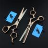 6.0" Professional Japan 6CR Hair Cutting Shears, Hair Cutting Scissors Set, Barber Scissors, for Barber Or Home Use, Plus Bonus Faux Leather Case(Gold) view 3