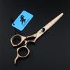 6.0" Professional Japan 6CR Hair Cutting Shears, Hair Cutting Scissors Set, Barber Scissors, for Barber Or Home Use, Plus Bonus Faux Leather Case(Gold) view 4