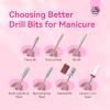 SAVILAND Electric Nail Drill: 2025 Electric Nail File Rose Efile Nail Drill Professional Manicure with 6PCS Nail Drill Bits Portable Nail File & Salon Use Manicure Pedicure at Home view 3