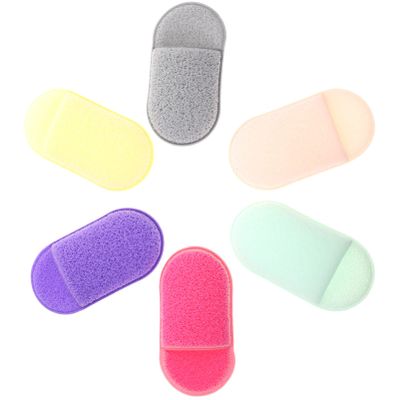 6pcs Face Cleansing Sponge, Reusable Makeup Removal Pads Face Washing Puff for Home Travel (Random color)