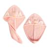 YUEMOL Cotton Hair Towel wrap 2PCS Cute Cat Ears Super Absorbent Dry Hair Towel for Women and Kids, Thickened Microfiber with Bear Button Dry Hair Towel (Color : A) view 1