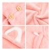 YUEMOL Cotton Hair Towel wrap 2PCS Cute Cat Ears Super Absorbent Dry Hair Towel for Women and Kids, Thickened Microfiber with Bear Button Dry Hair Towel (Color : F) view 3