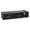 BarberPub Locking Wall Mount Styling Station, Barber Storage Floating Salon Station, Beauty Spa Salon Equipment with Drawers 2206 (Black) view 1