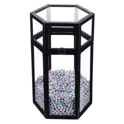 Luxshiny Acrylic Organizers Pencil Holder Makeup Brush Holder Vintage Brush Holder Makeup Brush Storage Box With Lid And Colorful Pearls Makeup Brush Holder Aesthetic
