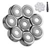 8 Blades Men's Electric Shavers Replacement Heads Razor replacement Blades for Bald Men Wet and Dry Compatible Waterproof (8D Silvery) view 1
