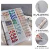 GUXACU Large Press On Nail Organizer 10 PCS Clear Empty Press On Nail Storage Press On Nail Packaging for Fake Nail Storage Nail Display Nail Salon Press On Nail Supplies Organizer with Nail Tape view 3