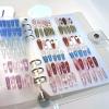 GUXACU Press On Nail Organizer 10 PCS Clear Empty Press On Nail Storage Press On Nail Packaging for Fake Nail Storage Nail Display Book Nail Salon Press On Nail Supplies Organizer with Nail Tape view 1