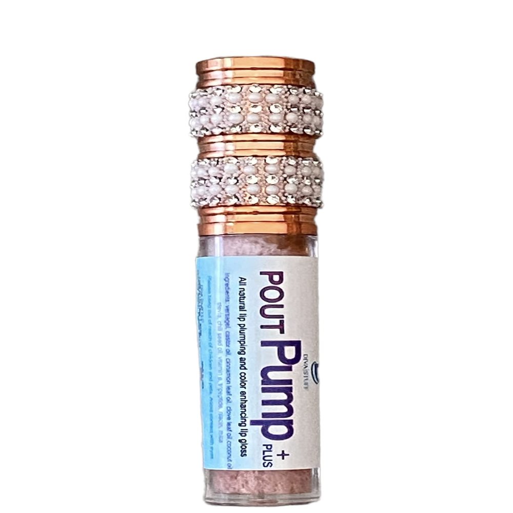 Diva Stuff Pout Pump Plus, Thick and Shiny Lip Plumping Gloss With Shimmering Mica, Enhances Natura Lip Color