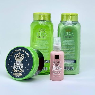 PACK KERATINA EPA COLOMBIA Thermal Mask With proteins BIOTIN Argan oil Collagen Repairs moisturizes softens provides mirror shine | Free of formaldehy