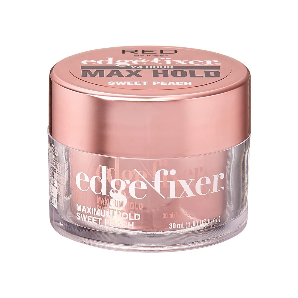 Red by Kiss Edge Fixer 24 Hour Maximum Hold Edge Wax No Flaking Biotin B7 Infused Hair Gel 1.01 fl.oz