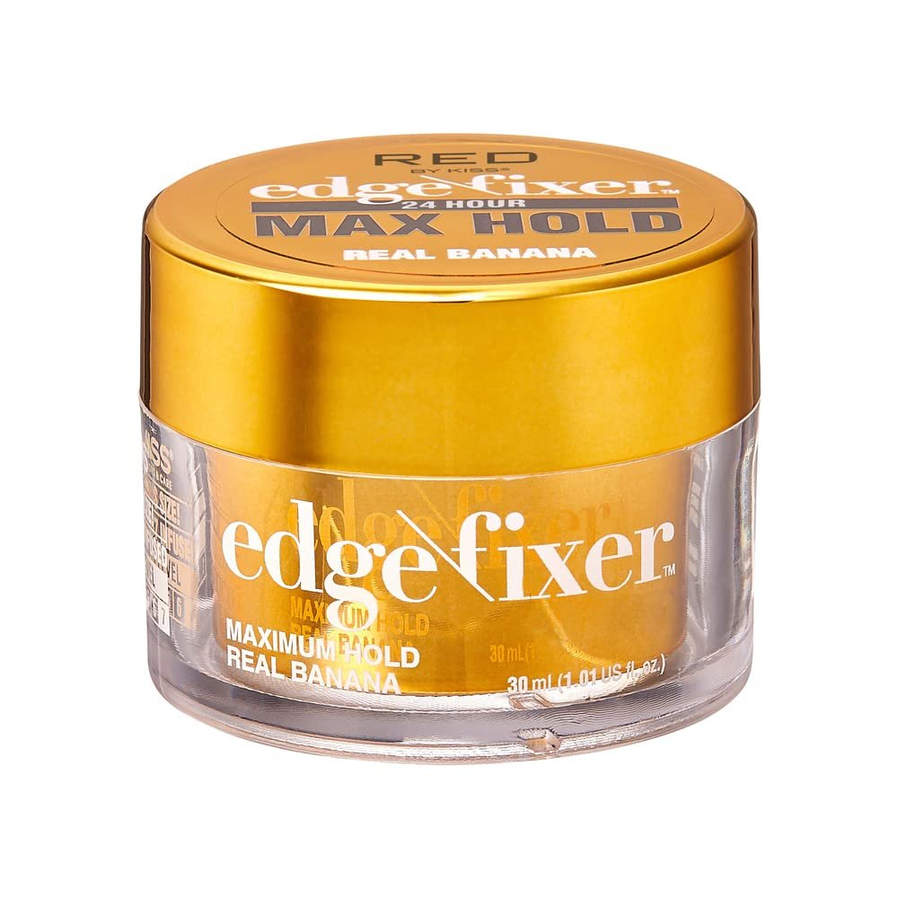 Red by Kiss Edge Fixer 24 Hour Maximum Hold Edge Wax No Flaking Biotin B7 Infused Hair Gel 1.01 fl.oz