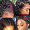 30 Inch Lace Front Wig Human Hair for Black Women 180% Density HD Transparent 13x4 Deep Wave Lace Front Wigs Human Hair Pre Plucked Wet and Wavy Brazilian Curly Glueless Lace Frontal Wigs (30Inch view 3