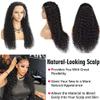 30 Inch Lace Front Wig Human Hair for Black Women 180% Density HD Transparent 13x4 Deep Wave Lace Front Wigs Human Hair Pre Plucked Wet and Wavy Brazilian Curly Glueless Lace Frontal Wigs (30Inch view 4