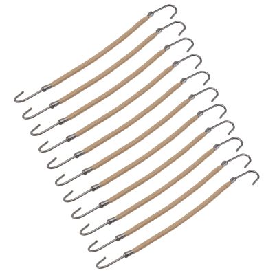 OSALADI 20pcs Elastic Ponytail Hooks for Styling Apricot Bungee Bands for Natural Hold for Ponytails Braids and Half-Knots