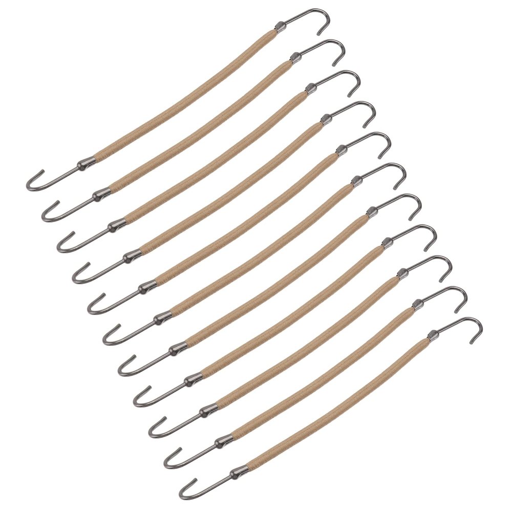 OSALADI 20pcs Elastic Ponytail Hooks for Styling Apricot Bungee Bands for Natural Hold for Ponytails Braids and Half-Knots