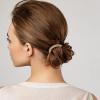 OSALADI 20pcs Elastic Ponytail Hooks for Styling Apricot Bungee Bands for Natural Hold for Ponytails Braids and Half-Knots view 4