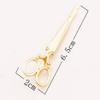 4 Pcs Scissors Shape Barrettes Bobby Pin Gold and Silver Hair Clips for Women Lady view 2