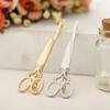 4 Pcs Scissors Shape Barrettes Bobby Pin Gold and Silver Hair Clips for Women Lady view 3