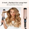 2 Inch Curling Iron Extra Long Barrel for Long Hair, Large Barrel Curling Wand Ceramic Tourmaline with LCD Display,10 Temps, Dual Voltage view 2