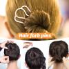 FRCOLOR 6pcs Hair Comb Hairpin Hair Bun Plug Holder Women Hair Accessories Side Hair Clip Hair Side Comb Hair Combs for Women Bun Hair Stick Retro Hair Sticks to Weave France Miss Metal view 2