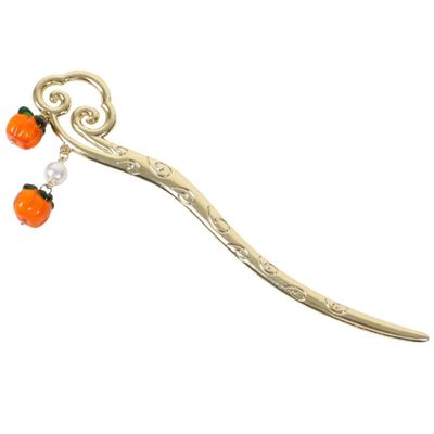 FRCOLOR Hanfu Hairpin Bobby Hair Pin Pumpkin Hair Stick Hair Bun Holder Dangle Drop Hair Sticks Hair Clips Metal Bridal Hairpin Metal Hair Pin Hair Chignon Bride Japan Chinese Style Alloy