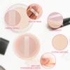 Sibba Loose Powder Puff 12 Pieces Round Velour Face Makeup Compact Body Container Setting Pressed Blending Foundation Cream Make Up Ribbon Strap Sponge Cushion Applicator (Skin Color) view 3