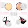 Sibba Loose Powder Puff 12 Pieces Round Velour Face Makeup Compact Body Container Setting Pressed Blending Foundation Cream Make Up Ribbon Strap Sponge Cushion Applicator (White) view 3