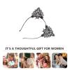 FRCOLOR Hollow Lace Cat Ear Headband Set Women Girls Cat Headbands Hair Decor Headwear Party Accessory view 2