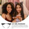 FRCOLOR Hollow Lace Cat Ear Headband Set Women Girls Cat Headbands Hair Decor Headwear Party Accessory view 3
