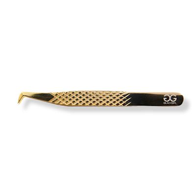 Titanium Gold Diamond Grip Tweezers 4.33" Doe Foot | 0.55 oz