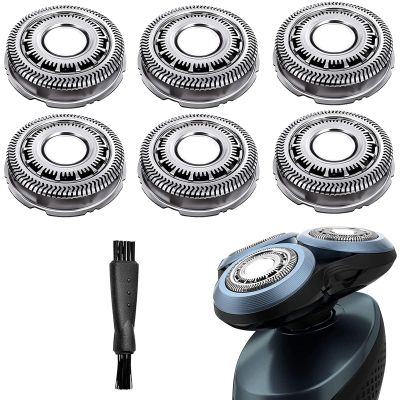 SH60/72 Replacement Head Blades Fit for Series 6000, SH60/72 Replacement Shaver Heads Fit for Series 6000 Shavers S6810 S6820 S6880/81 S6810/82 S6850/85 S6xxx Series, 6 Pack
