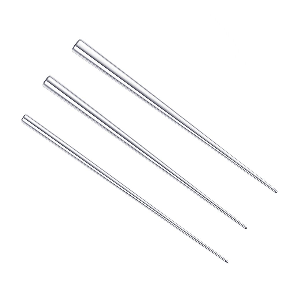 BESTEEL 3 Pcs 316L Surgical Steel Piercing Taper Insertion Pins, Pop Taper Piercings Kit for Ear/Nose/Lip/Eyebrow/Navel/Nipple Piercing Changing Tool Stretcher, Stainless Steel, cubic zirconia