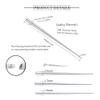 BESTEEL 3 Pcs 316L Surgical Steel Piercing Taper Insertion Pins, Pop Taper Piercings Kit for Ear/Nose/Lip/Eyebrow/Navel/Nipple Piercing Changing Tool Stretcher, Stainless Steel, cubic zirconia view 2
